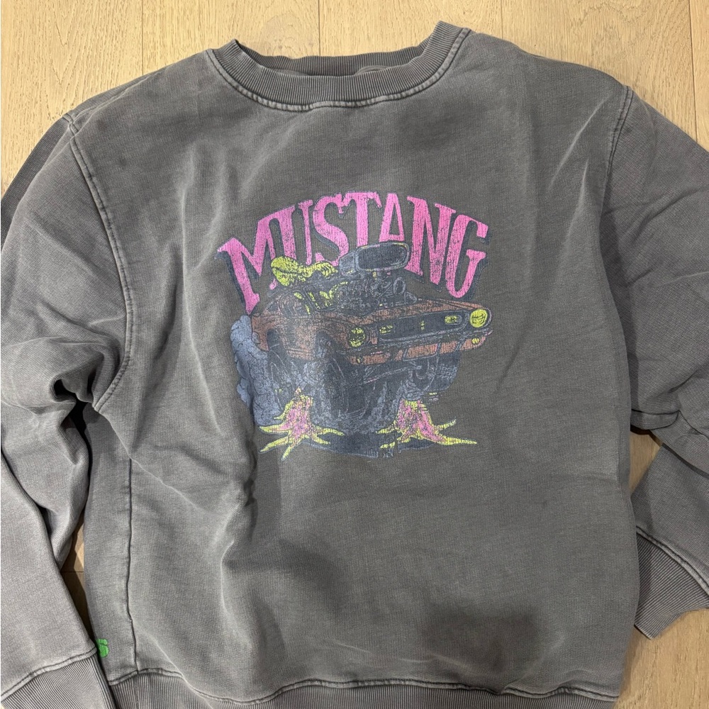ROLLA'S Graphic Gray Crewneck Sweater
